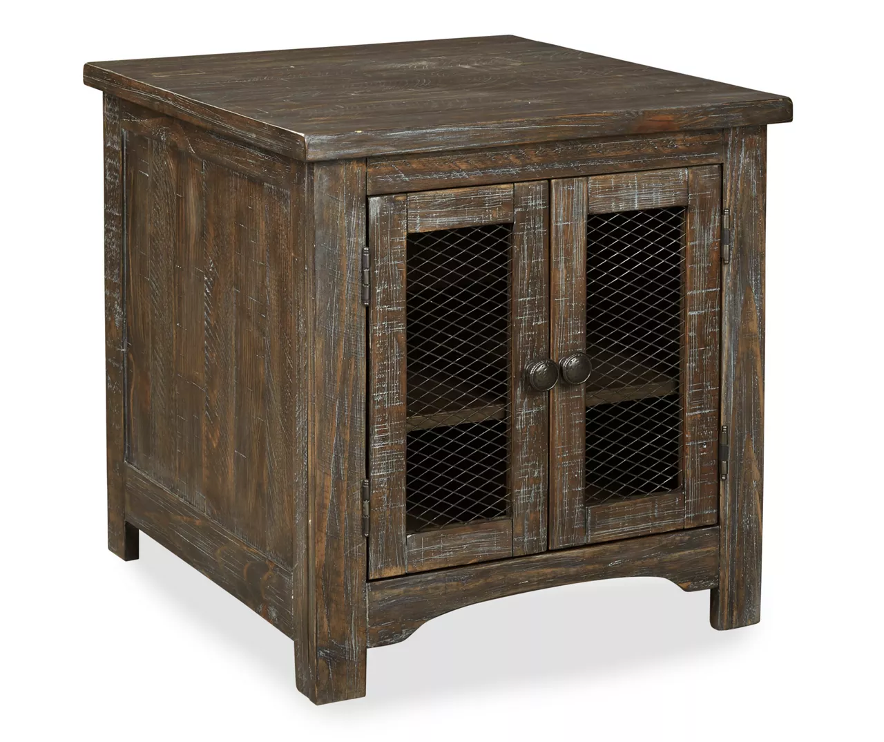 Danell Ridge Brown 2-Door End Table Danell Ridge Brown 2-Door End Table -Home Furniture Store 810458197 2