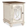 Realyn White & Brown Two-Tone Chairside End Table 1 Realyn White & Brown Two-Tone Chairside End Table -Home Furniture Store 810458285 1