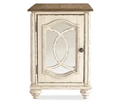 Realyn White & Brown Two-Tone Chairside End Table -Home Furniture Store 810458285 2