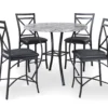 Faux Marble 5-Piece Pub Dining Set 1 Faux Marble 5-Piece Pub Dining Set -Home Furniture Store 810464326