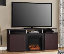63" Bridgeport Cherry Electric Fireplace Console -Home Furniture Store 810464968 1