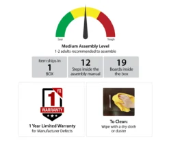 65" Wilton Black Electric Fireplace Console -Home Furniture Store 810464969 6