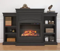 69" Shoreleaf Black Mantel Electric Fireplace -Home Furniture Store 810465004 1