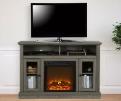 47" Grandcastle Rustic Gray Electric Fireplace Console -Home Furniture Store 810465006 1