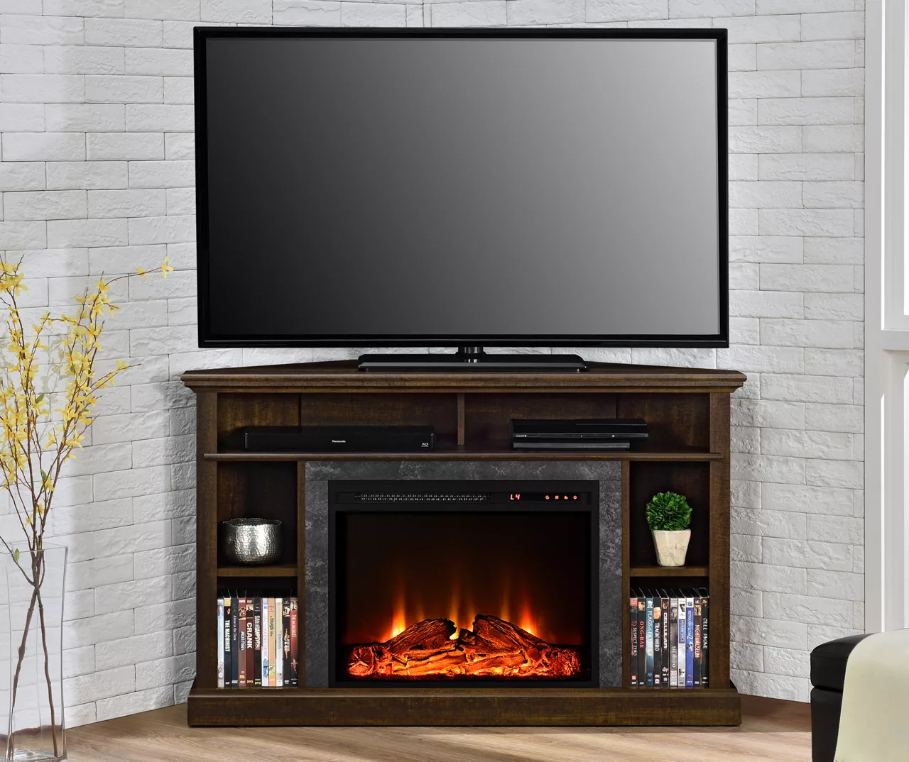 47" Flaxton Espresso Corner Electric Fireplace Console 47" Flaxton Espresso Corner Electric Fireplace Console -Home Furniture Store 810465039 2