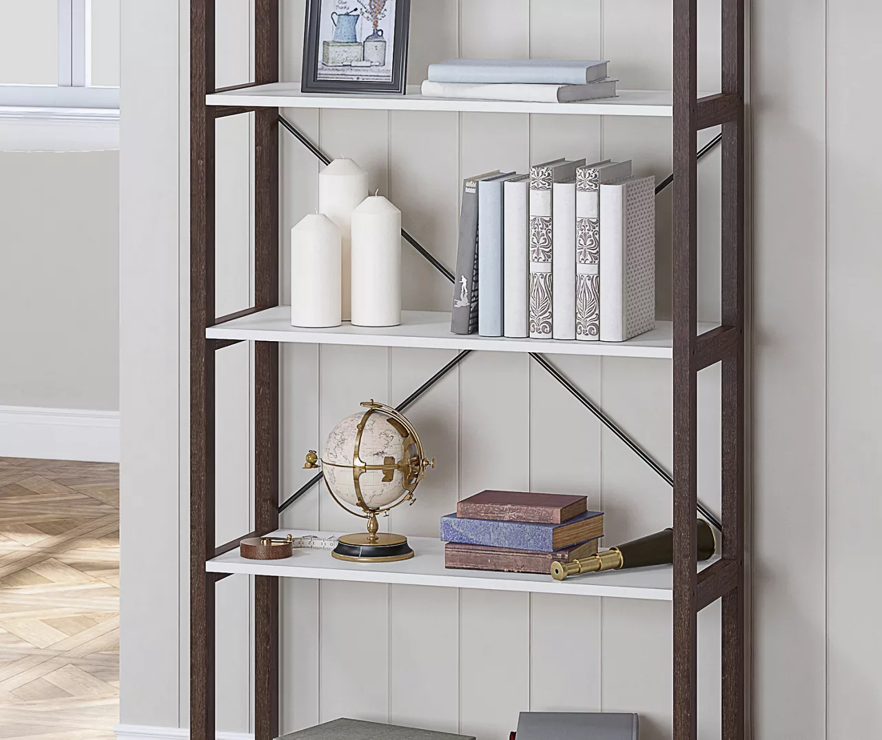 Farmhouse 5-Tier Bookshelf Farmhouse 5-Tier Bookshelf -Home Furniture Store 810465179 2