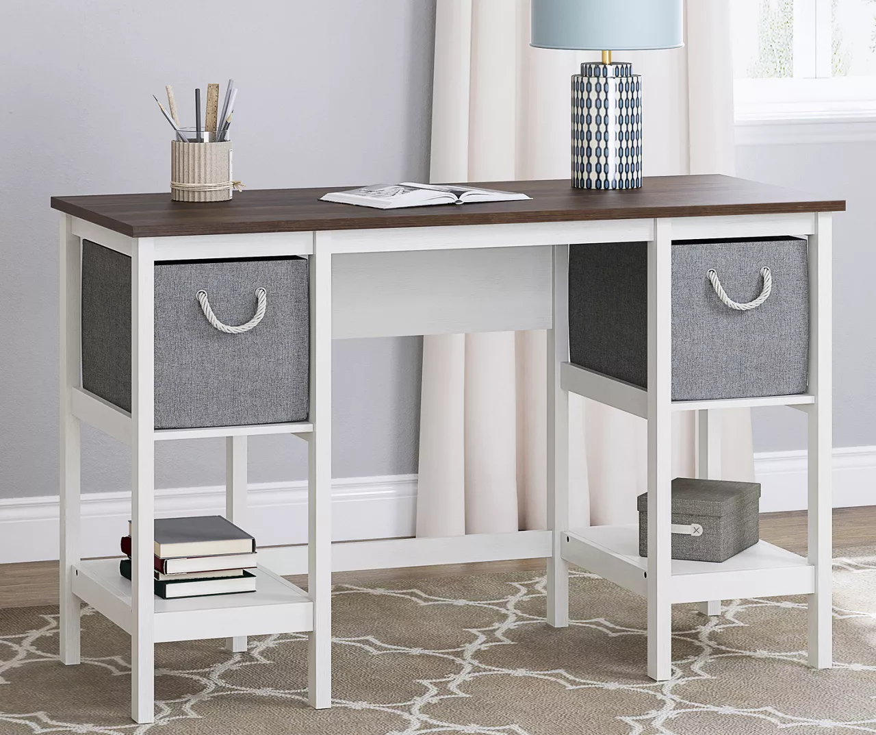 Desk with Fabric Drawers Desk With Fabric Drawers -Home Furniture Store 810465622