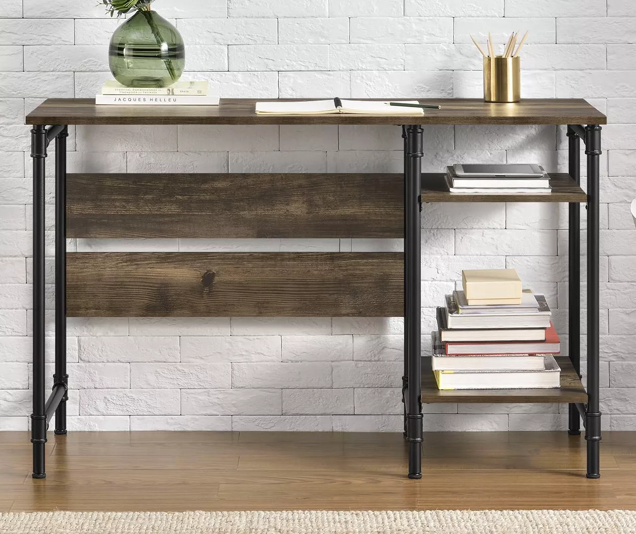 Glenmore Rustic Pedestal Desk Glenmore Rustic Pedestal Desk -Home Furniture Store 810483916