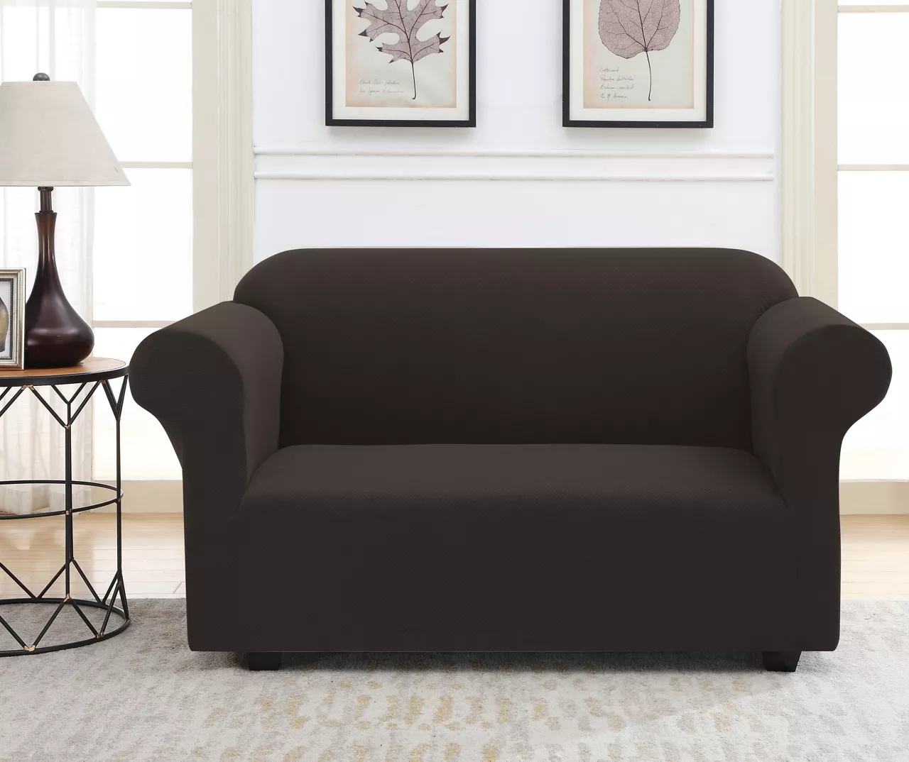 Chocolate Loveseat Sofa Slipcover Chocolate Loveseat Sofa Slipcover -Home Furniture Store 810498489 2