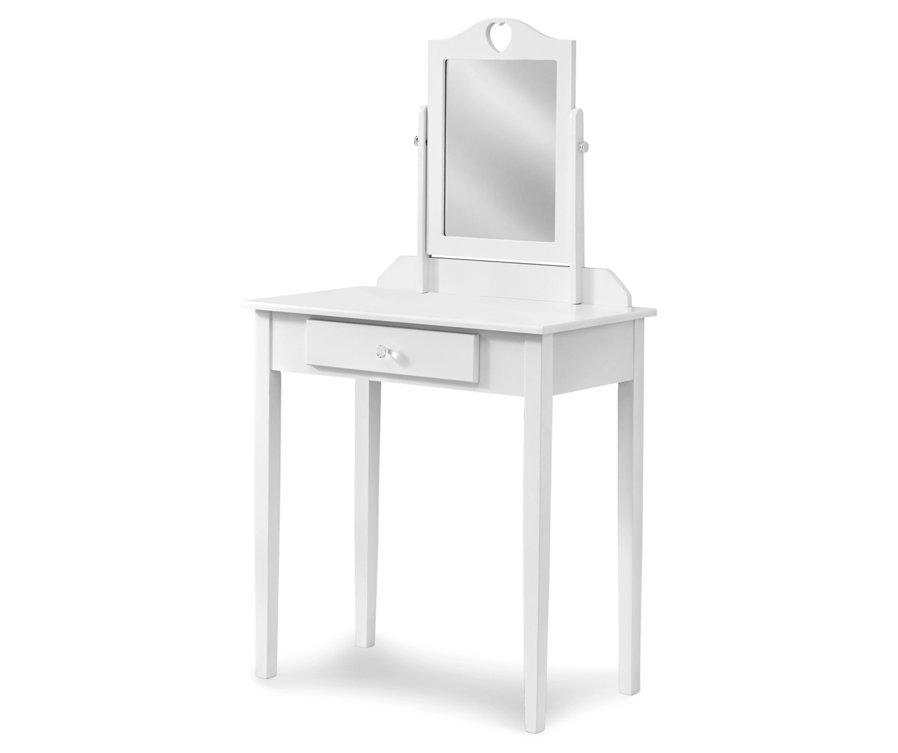 White Wood Vanity with Mirror White Wood Vanity With Mirror -Home Furniture Store 810502793 2