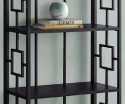 Black Square 4-Shelf Bookcase -Home Furniture Store 810502794 4