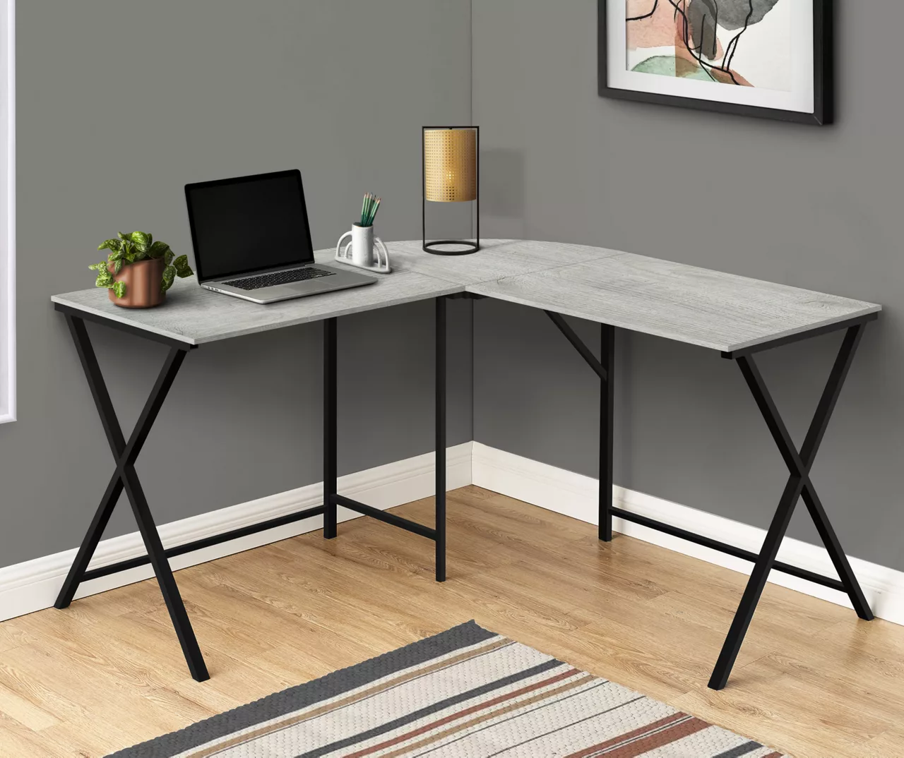 Monarch X Leg L-Shaped Corner Desk Monarch X Leg L-Shaped Corner Desk -Home Furniture Store 810502797 1