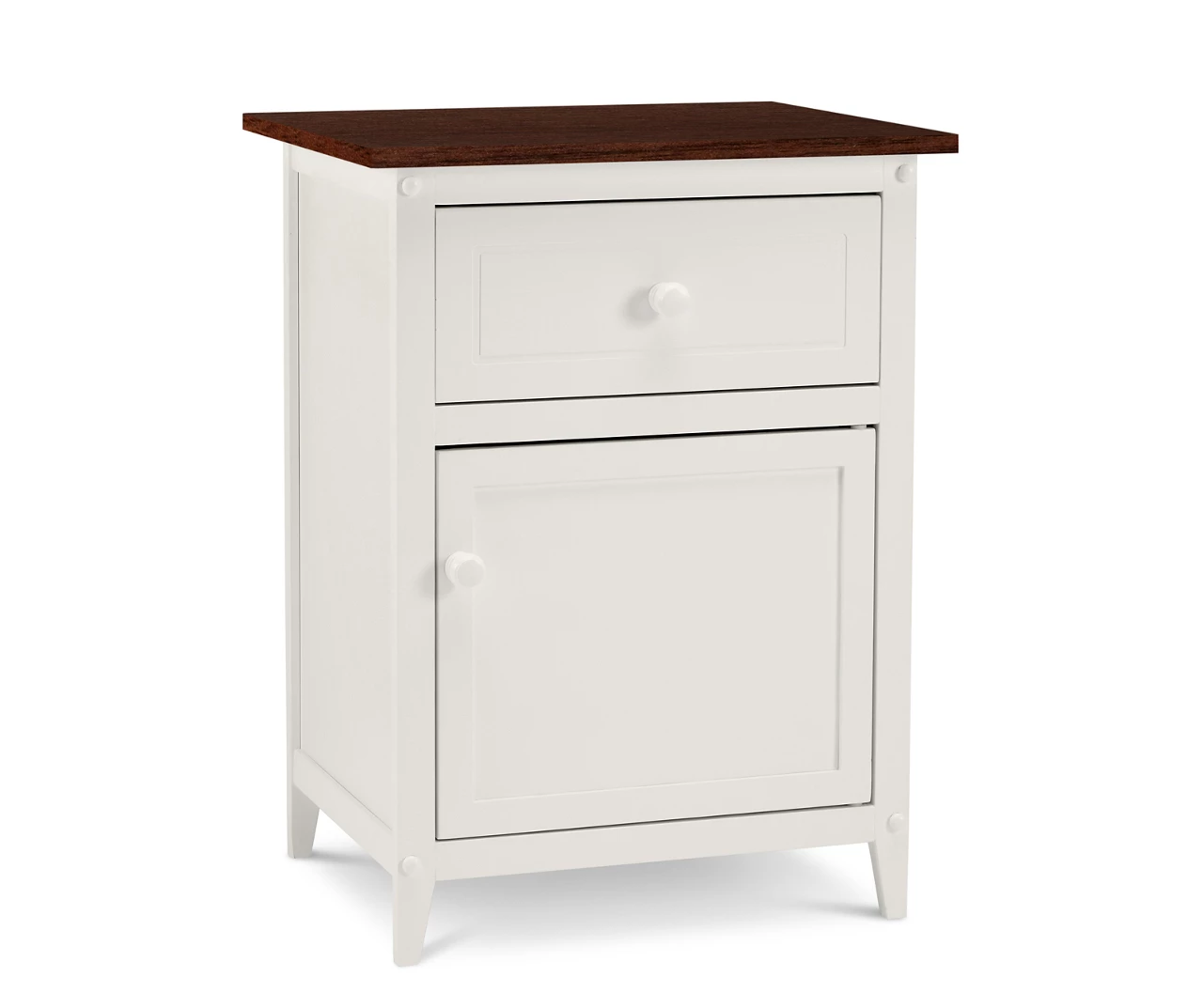 Walnut & White Nightstand Walnut & White Nightstand -Home Furniture Store 810504788 1
