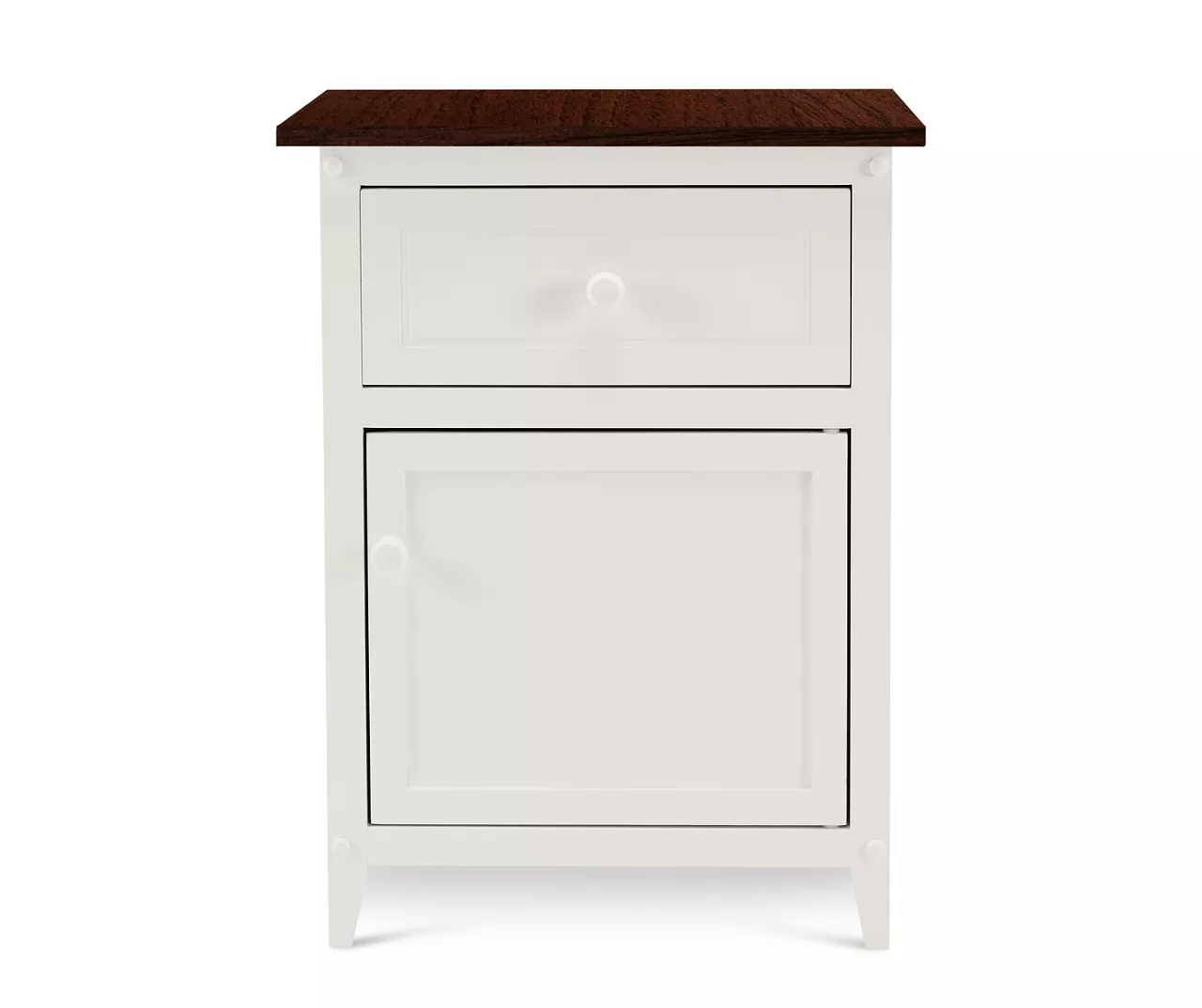 Walnut & White Nightstand Walnut & White Nightstand -Home Furniture Store 810504788 2