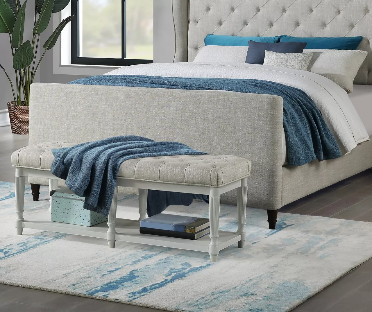 Dimora Tufted Upholstered Footboard Bench Dimora Tufted Upholstered Footboard Bench -Home Furniture Store 810509229 1