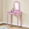 Pink Vanity Table With Mirror 2 Pink Vanity Table With Mirror -Home Furniture Store 810512906 1