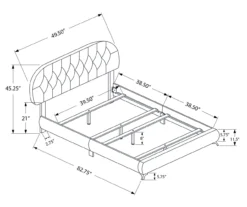 White Tufted Faux Leather Twin Upholstered Platform Bed -Home Furniture Store 810512926 3