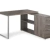 Dark Taupe Reversible L-Shaped Corner Desk