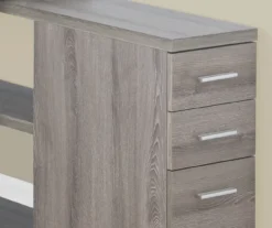 Dark Taupe Reversible L-Shaped Corner Desk 5 Dark Taupe Reversible L-Shaped Corner Desk -Home Furniture Store 810512939 4