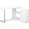 White Reversible L-Shaped Corner Desk 2 White Reversible L-Shaped Corner Desk -Home Furniture Store 810512940 2