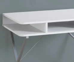 Silver & White Writing Desk -Home Furniture Store 810512942 4
