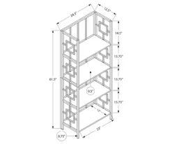 White Square 4-Shelf Open Bookcase -Home Furniture Store 810512949 3