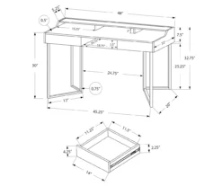 Monarch Office Desk With Riser -Home Furniture Store 810512966 3