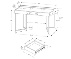 Monarch Office Desk With Riser -Home Furniture Store 810512967 3