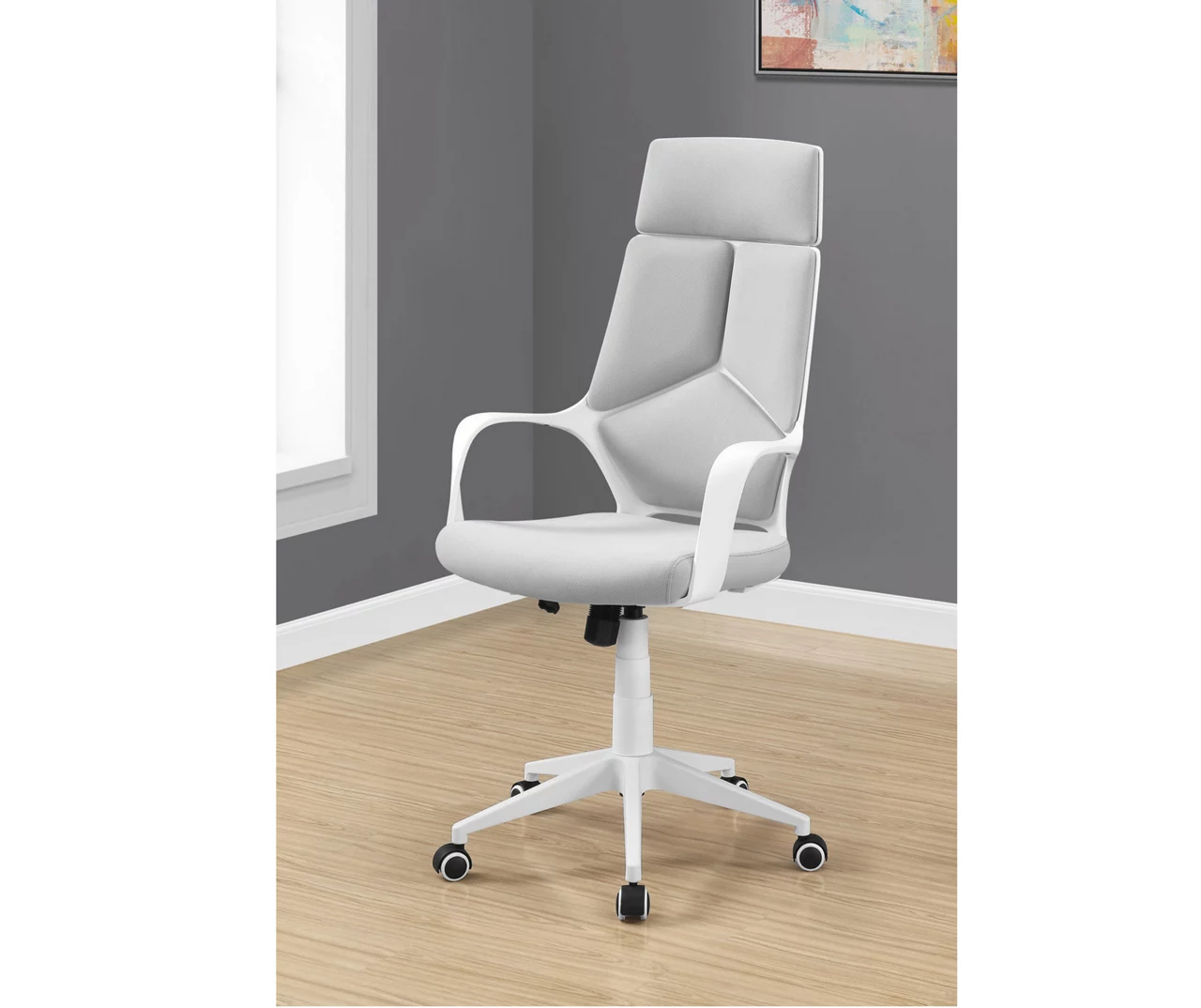 White & Gray Executive Office Chair White & Gray Executive Office Chair -Home Furniture Store 810512972 1