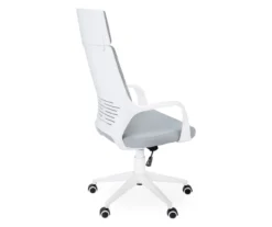 White & Gray Executive Office Chair 4 White & Gray Executive Office Chair -Home Furniture Store 810512972 4