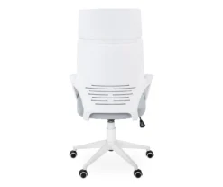 White & Gray Executive Office Chair 6 White & Gray Executive Office Chair -Home Furniture Store 810512972 6