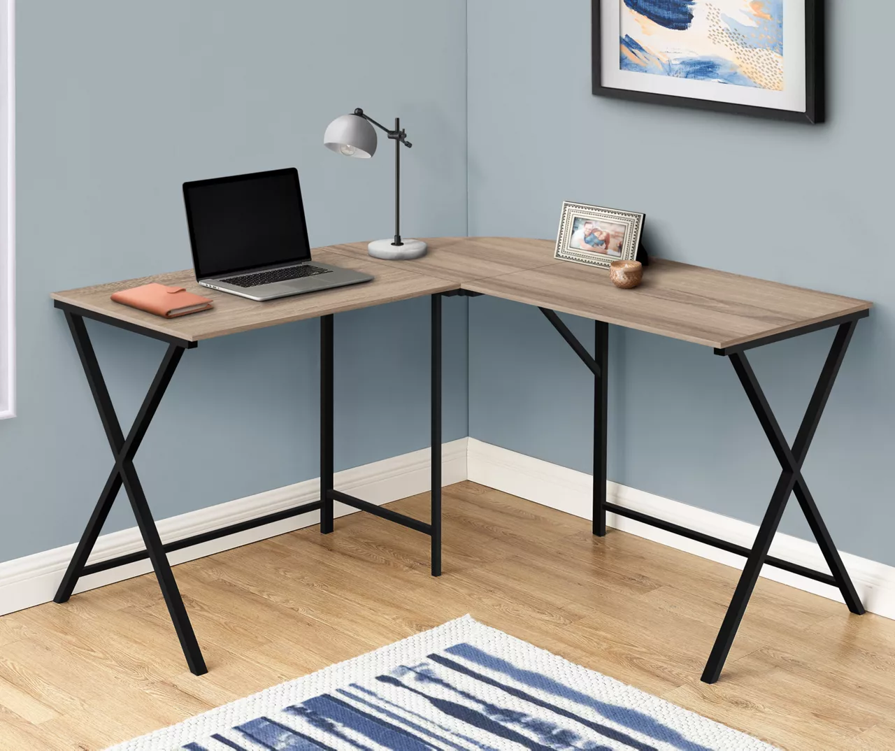 Monarch X Leg L-Shaped Corner Desk Monarch X Leg L-Shaped Corner Desk -Home Furniture Store 810512975 1