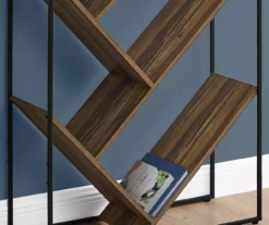 Brown 5-Shelf Slanted Bookcase -Home Furniture Store 810512985 4