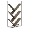 Dark Taupe 5-Shelf Slanted Bookcase -Home Furniture Store 810512986 2