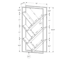 Dark Taupe 5-Shelf Slanted Bookcase 4 Dark Taupe 5-Shelf Slanted Bookcase -Home Furniture Store 810512986 3