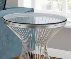 Silver Hourglass End Table -Home Furniture Store 810512999 4