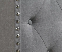 Gray Upholstered Shelter Wingback Queen Bed -Home Furniture Store 810513491 8