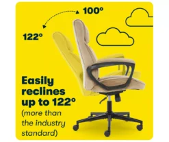 Hannah Beige Microfiber Office Chair -Home Furniture Store 810513511 A0 9 1