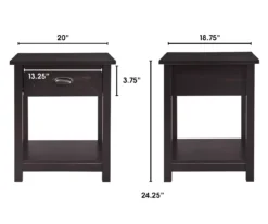 Baily Black Nightstand -Home Furniture Store 810513516 4
