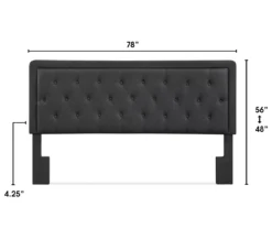 Charcoal Gray Amery Upholstered King Headboard -Home Furniture Store 810513527 4