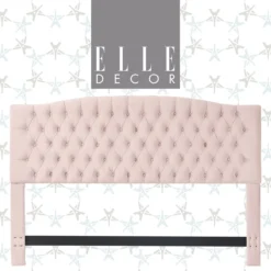 French Blush Pink Celeste Upholstered King Headboard 7 French Blush Pink Celeste Upholstered King Headboard -Home Furniture Store 810513528