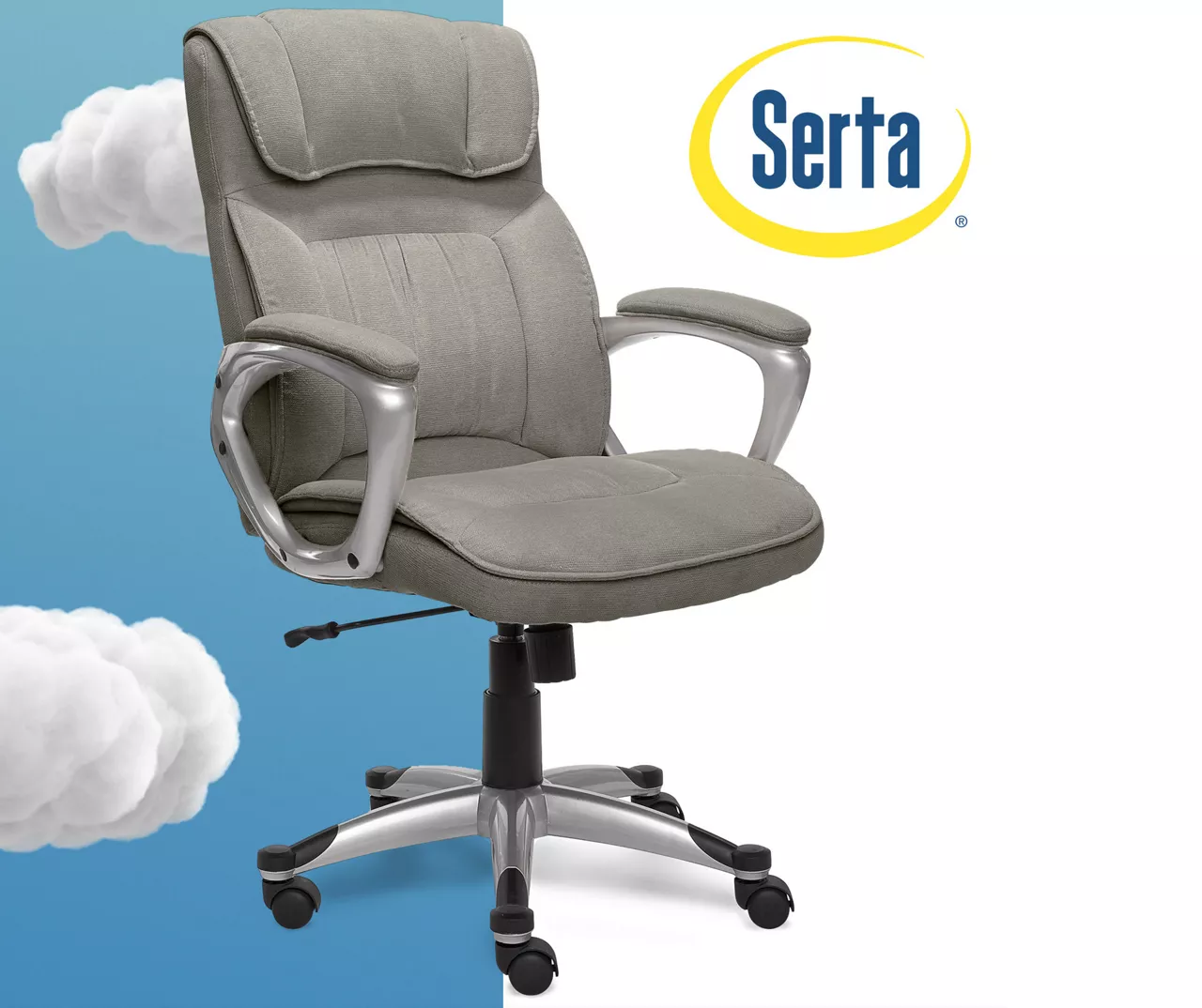 Glacial Gray Linen Executive Office Chair Glacial Gray Linen Executive Office Chair -Home Furniture Store 810513550