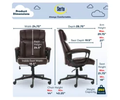 Hannah Brown Bonded Leather Office Chair -Home Furniture Store 810513551 A0 3