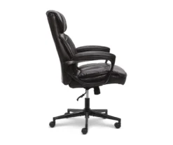 Hannah Black Bonded Leather Office Chair 14 Hannah Black Bonded Leather Office Chair -Home Furniture Store 810513552 11