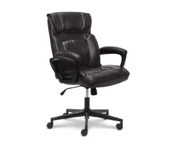 Hannah Black Bonded Leather Office Chair 3 Hannah Black Bonded Leather Office Chair -Home Furniture Store 810513552 2