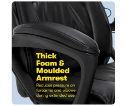 Hannah Black Bonded Leather Office Chair 9 Hannah Black Bonded Leather Office Chair -Home Furniture Store 810513552 A0 7