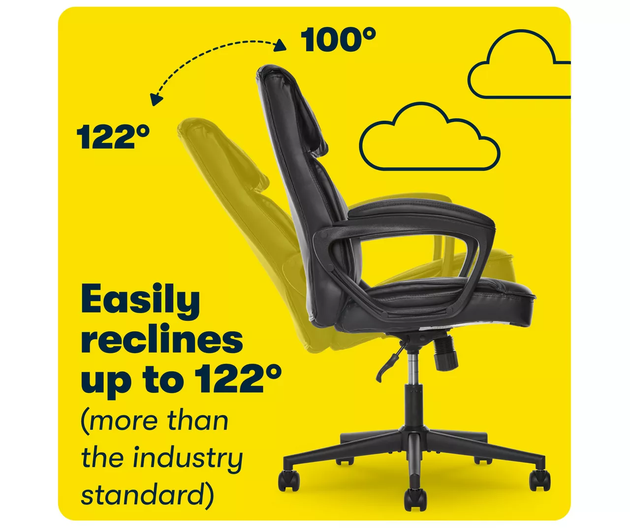 Hannah Black Bonded Leather Office Chair Hannah Black Bonded Leather Office Chair -Home Furniture Store 810513552 A0 8