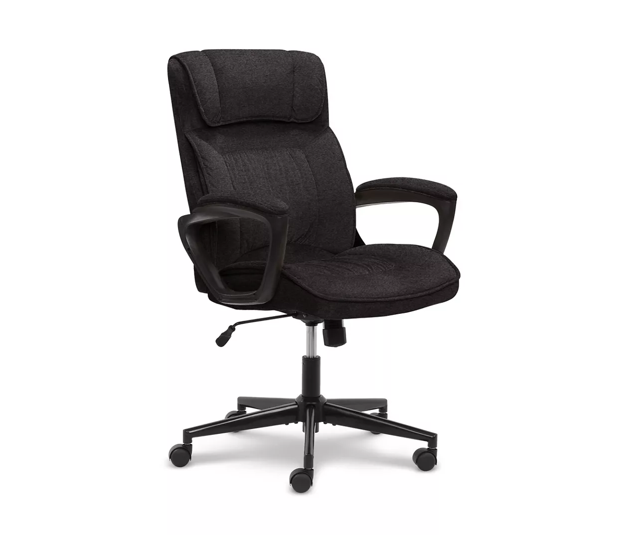 Hannah Charcoal Gray Microfiber Office Chair Hannah Charcoal Gray Microfiber Office Chair -Home Furniture Store 810513553 2