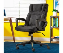 Hannah Charcoal Gray Microfiber Office Chair 4 Hannah Charcoal Gray Microfiber Office Chair -Home Furniture Store 810513553 A0 12