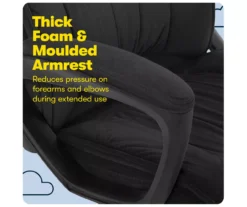 Hannah Charcoal Gray Microfiber Office Chair 9 Hannah Charcoal Gray Microfiber Office Chair -Home Furniture Store 810513553 A0 7